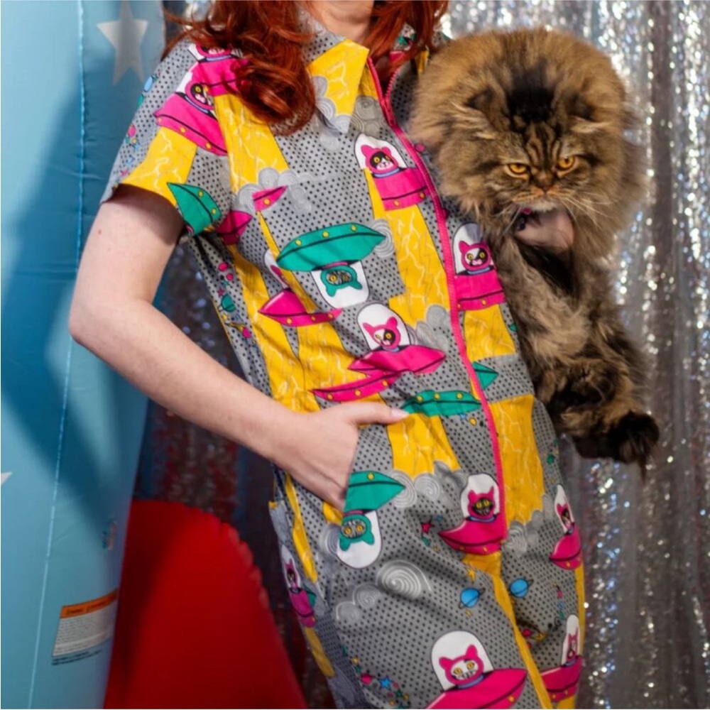 Cats in Space Jumpsuit in Asteroid Field from Blue Platypus XL
